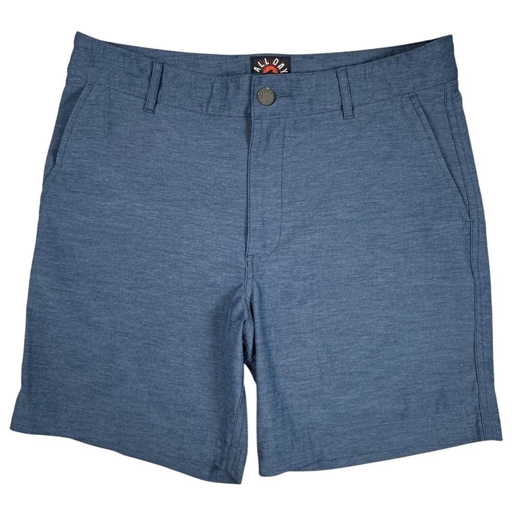 Faherty All Day Shorts Mens 31 Blue 6.5" Stretch Hybrid Quick Dry Chino Gorpcore